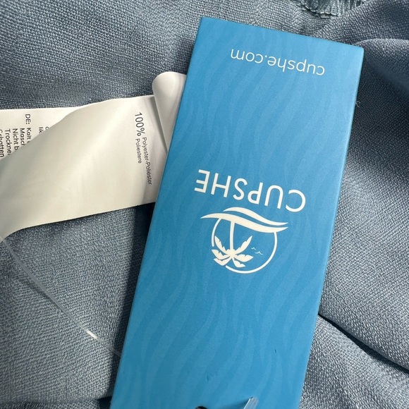 Cupshe Ruffled Tie Neck Mini Dress – Light Blue – NWT - Picture 5 of 8